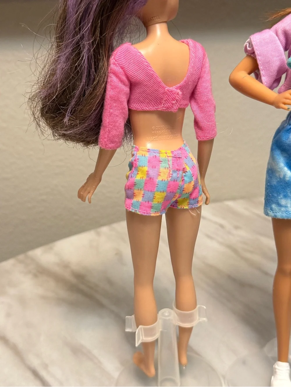 Barbie Mattel Skipper & Petite Barbie dolls in outfits & binoculars